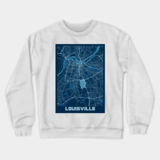 Louisville - Kentucky Peace City Map Crewneck Sweatshirt